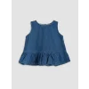 LCW baby Mavi Fırfırlı Kız Bebek Jean Takım