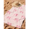 LCW ACCESSORIES Pembe Fiyonk Desenli Pamuklu Kız Çocuk Plaj Havlusu 70x150 cm
