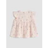 LCW baby Pembe Çiçekli Kız Bebek Şortlu Takım