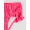 LCW Kids Pembe Kalp Detaylı Fırfırlı Kız Çocuk Bikini