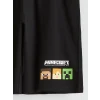 LCW Kids Yeşil Minecraft Baskılı Erkek Çocuk Şortlu Pijama Takımı