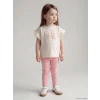 LCW baby Ekru Tavşan Nakışlı Kız Bebek Takım