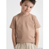 LCW Kids Kahverengi Bisiklet Yaka Erkek Çocuk Tişört