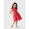 LCW Kids Kırmızı Fırfırlı Kız Çocuk Elbise