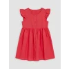 LCW Kids Kırmızı Fırfırlı Kız Çocuk Elbise