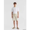 LCW Kids Ekru Keten Karışımlı Erkek Çocuk Şort