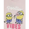 LCW Kids Pembe Minions Baskılı Kız Çocuk Tişört