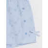 LCW Kids Mavi Fiyonk Nakışlı Kız Çocuk Şortlu Takım