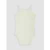 LCW baby Pembe Desenli Askılı Kız Bebek Çıtçıtlı Body 3lü