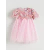 LCW Kids Pembe Çiçekli Kız Çocuk Tütü Elbise