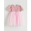 LCW Kids Pembe Çiçekli Kız Çocuk Tütü Elbise