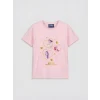 LCW Kids Pembe K-pop Demon Hunters Baskılı Kız Çocuk Tişört