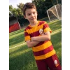 LCW baby Kırmızı Bisiklet Yaka Çizgili Galatasaray Erkek Bebek Tişört