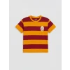 LCW baby Kırmızı Bisiklet Yaka Çizgili Galatasaray Erkek Bebek Tişört