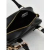 LCW ACCESSORIES Siyah Deri Görünümlü Fularlı Kadın Omuz Çantası