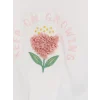 LCW baby Ekru Çiçek Aplike Kız Bebek Şortlu Takım