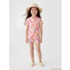 LCW Kids Pembe Kelebek Baskılı Kız Çocuk Mayo