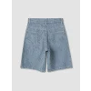 LCW Kids İndigo Regular Fit Çizgili Erkek Çocuk Jean Şortolon