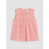 LCW Kids Pembe Fiyonk Nakışlı Kız Çocuk Şortlu Takım
