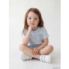 LCW baby Mavi Deniz Kabuğu Baskılı Kız Bebek Pijama Takımı