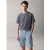 LCW Kids İndigo Beli Lastikli Erkek Çocuk Kargo Jean Şort
