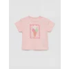 LCW baby Pembe Baskılı Kız Bebek Şortlu Takım
