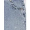 LCW Kids İndigo Taş İşlemeli Kız Çocuk Jean Şort