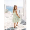 LCW Kids Yeşil A Kesim Katkat Ekose Kız Çocuk Elbise