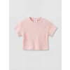 LCW baby Pembe Çiçekli Kız Bebek Şortlu Takım