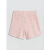 LCW baby Pembe Çiçekli Kız Bebek Şortlu Takım
