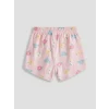 LCW baby Pembe Çiçekli Kız Bebek Şortlu Takım