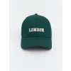 LCW ACCESSORIES Yeşil Yazı Nakışlı Kadın Kep Şapka