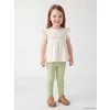 LCW baby Ekru Çiçek Nakışlı Kız Bebek Takım