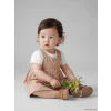 LCW baby Bej Kalp Desenli Kız Bebek Elbise ve Tişört