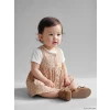 LCW baby Bej Kalp Desenli Kız Bebek Elbise ve Tişört