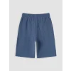 LCW Kids Mavi Regular Fit Müslin Erkek Çocuk Şort
