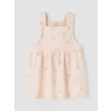 LCW baby Pembe Çiçek Desenli Kız Bebek Gabardin Elbise