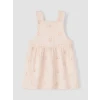LCW baby Pembe Çiçek Desenli Kız Bebek Gabardin Elbise