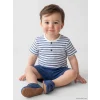 LCW baby Ekru Çizgili Erkek Bebek Takım