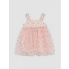 LCW baby Pembe Çiçek Desenli Kız Bebek Elbise