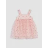 LCW baby Pembe Çiçek Desenli Kız Bebek Elbise