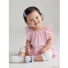 LCW baby Pembe Fisto İşlemeli Kız Bebek Takım