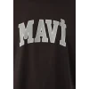 Mavi 1600843-70240 Mavi Logo Baskılı Kahverengi Tişört