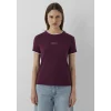Mavi 1614200-87830 Mavi Logo Baskılı Bordo Tişört