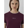 Mavi 1614200-87830 Mavi Logo Baskılı Bordo Tişört