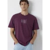 Mavi 0613570-70665 Mavi Logo Baskılı Mor Tişört