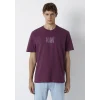 Mavi 0613570-70665 Mavi Logo Baskılı Mor Tişört