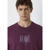 Mavi 0613570-70665 Mavi Logo Baskılı Mor Tişört