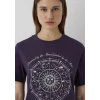 Mavi 1614167-70688 Astroloji Baskılı Mor Tişört