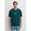 Mavi 0613570-90366 Mavi Logo Baskılı Yeşil Tişört